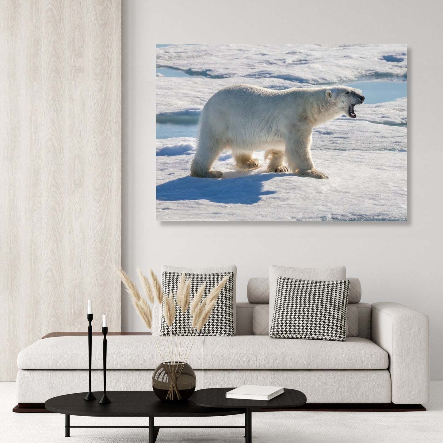 Polar Bear Animal Kingdom Wall Art Canvas Print