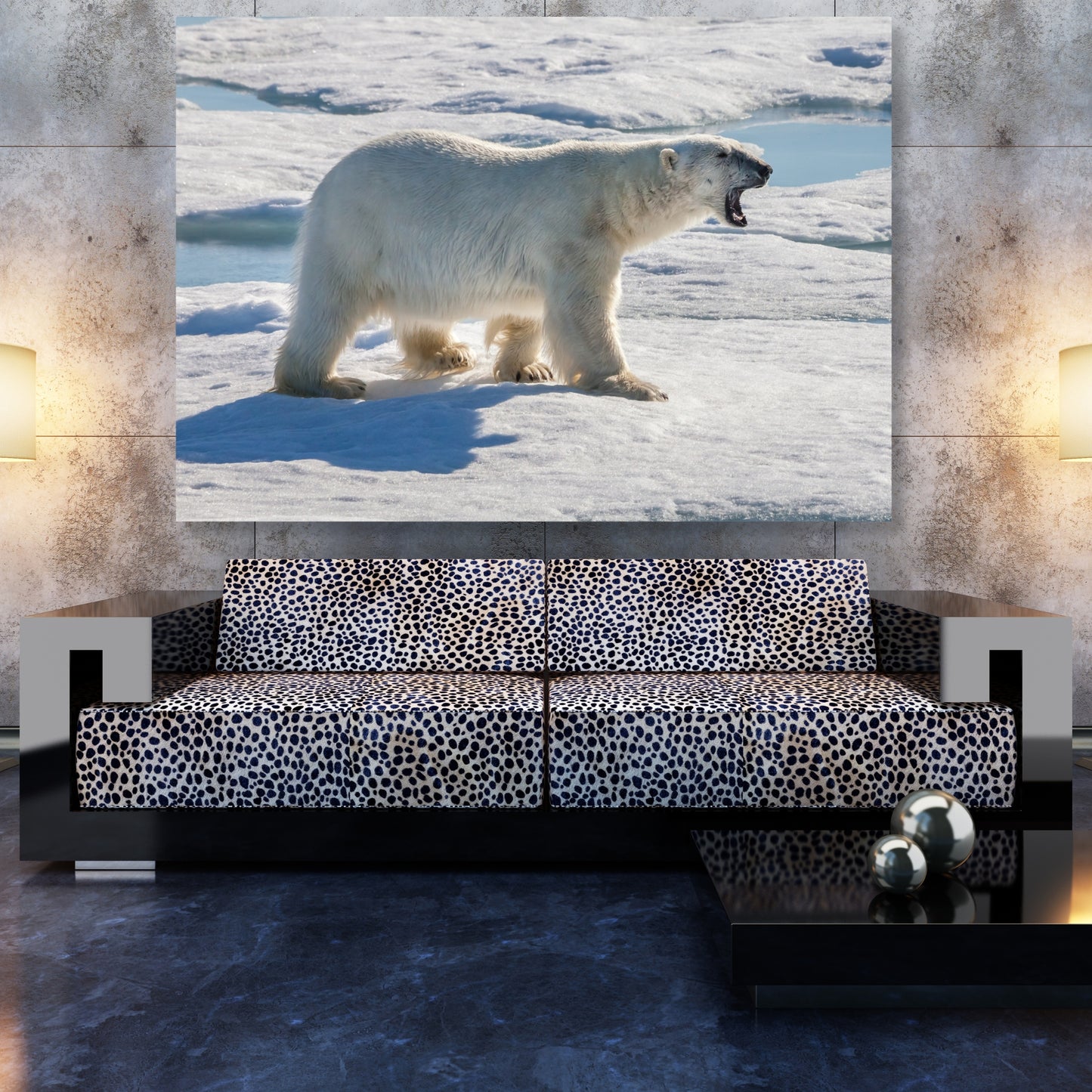 Polar Bear Animal Kingdom Wall Art Canvas Print