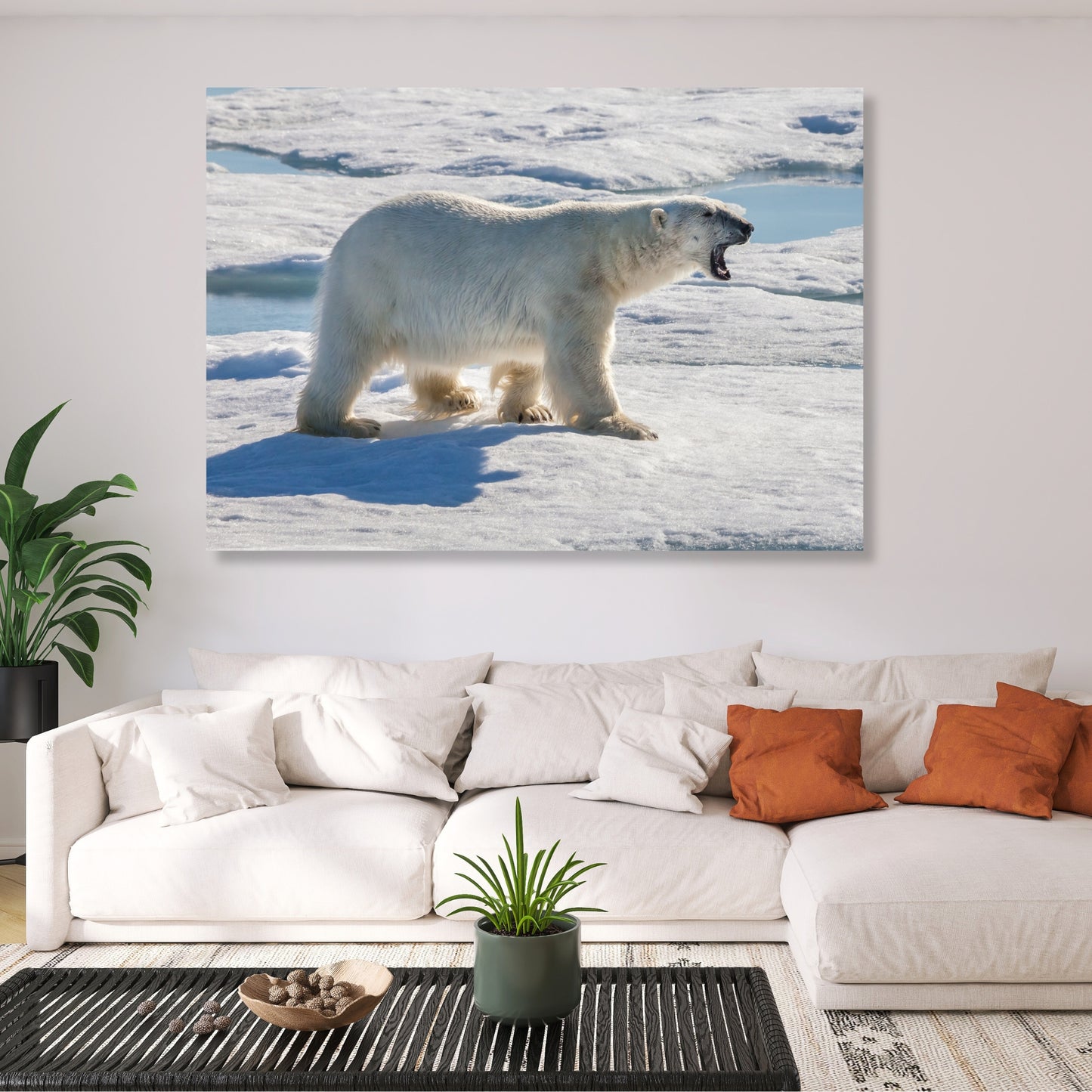 Polar Bear Animal Kingdom Wall Art Canvas Print
