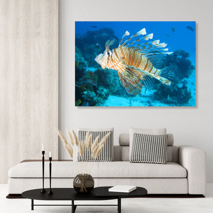 Lion Fish Wall Art Canvas Print