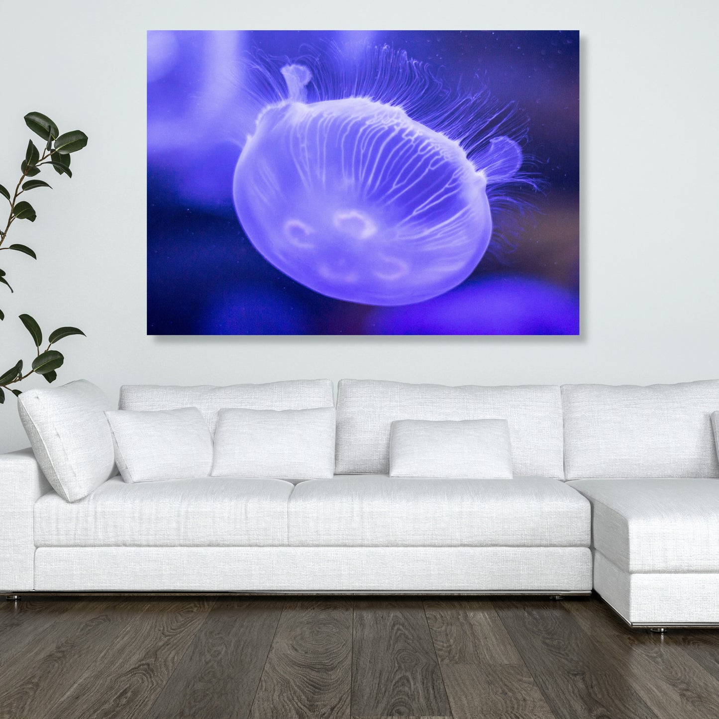 Violet Swimmer Wall Art Canvas Print