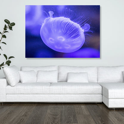 Violet Swimmer Wall Art Canvas Print