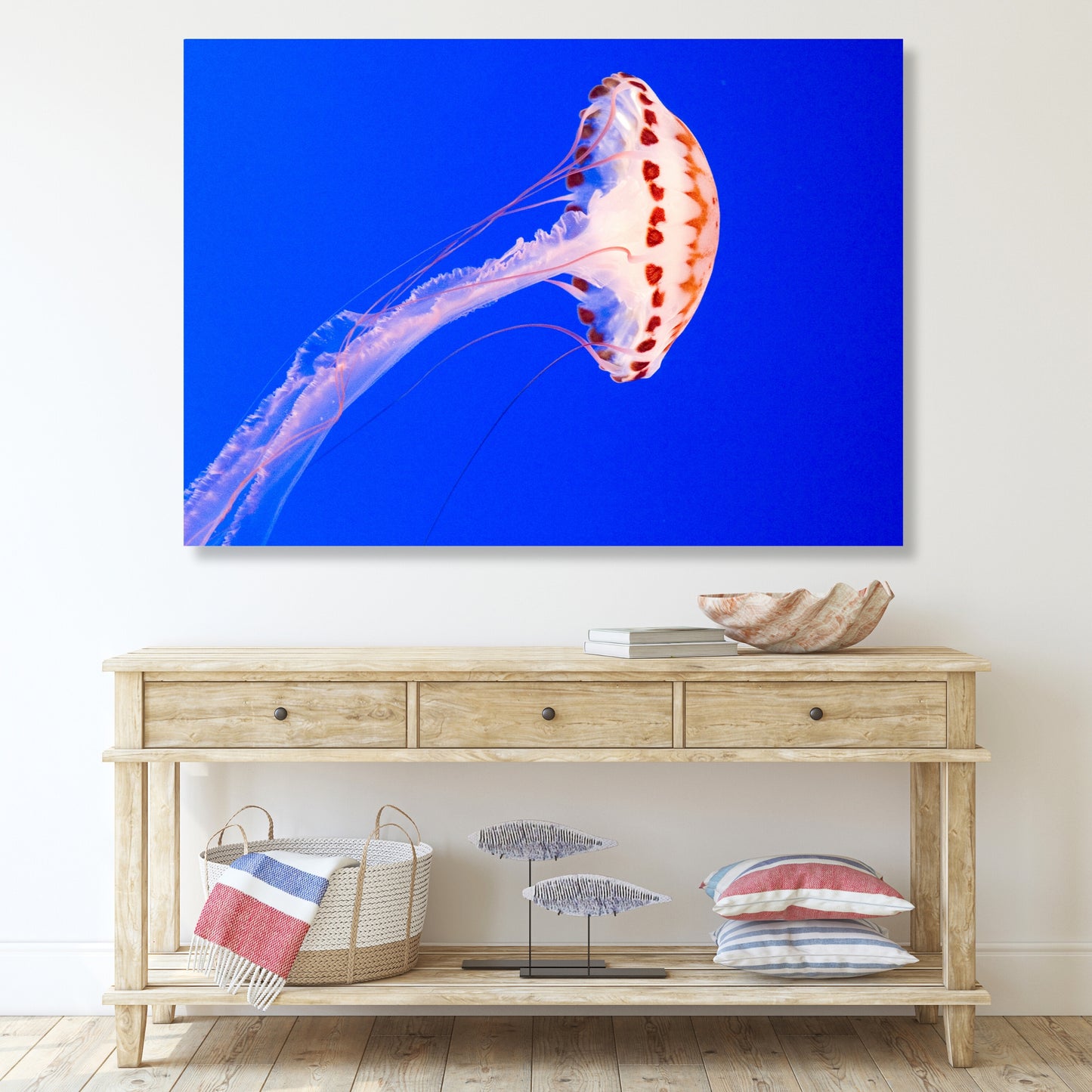 Jellyfish Blue Wall Art Canvas Print