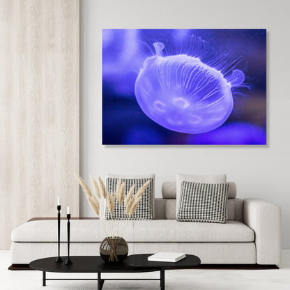 Violet Swimmer Wall Art Canvas Print