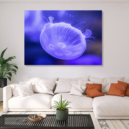 Violet Swimmer Wall Art Canvas Print