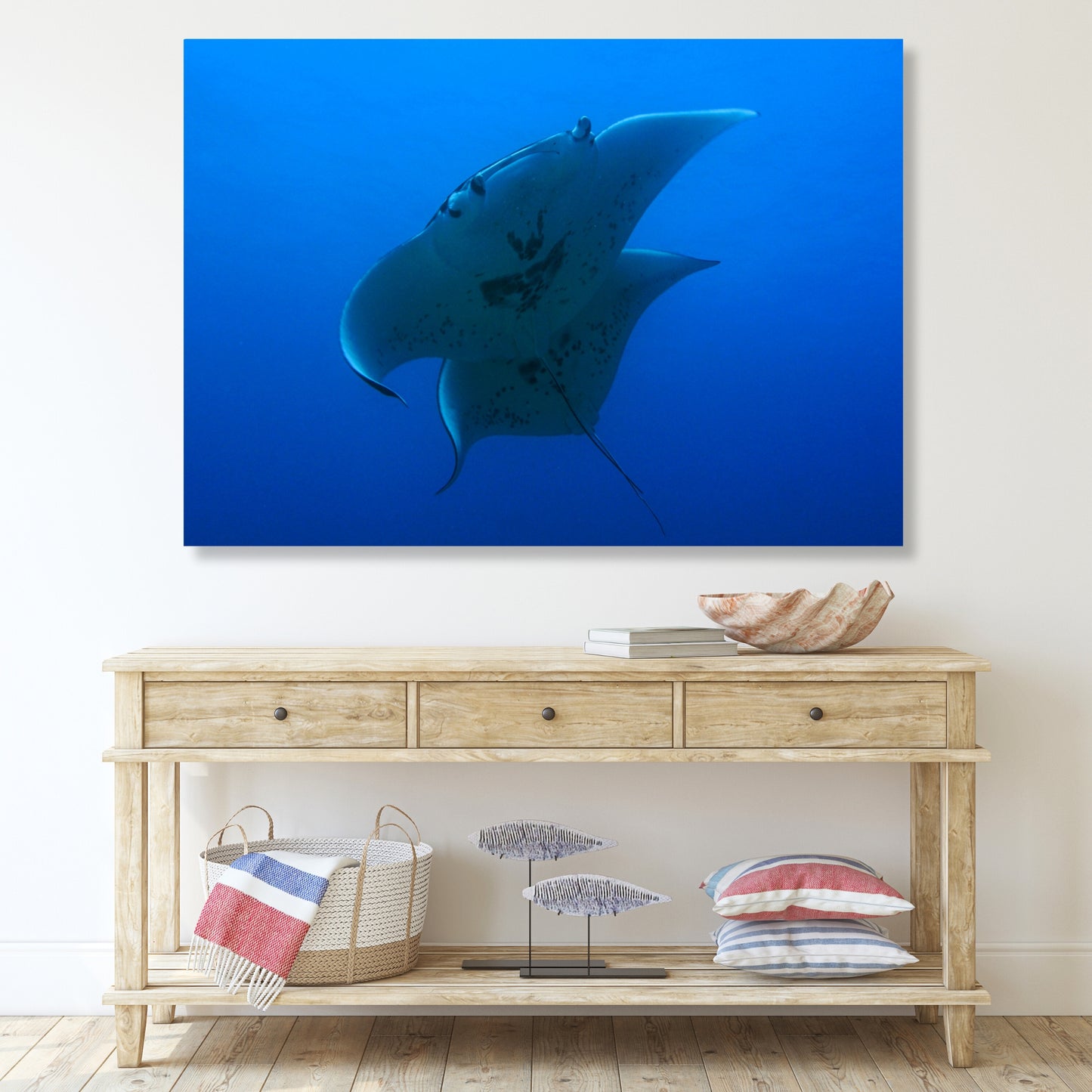 Manta Ray's Welcome Wall Art Canvas Print