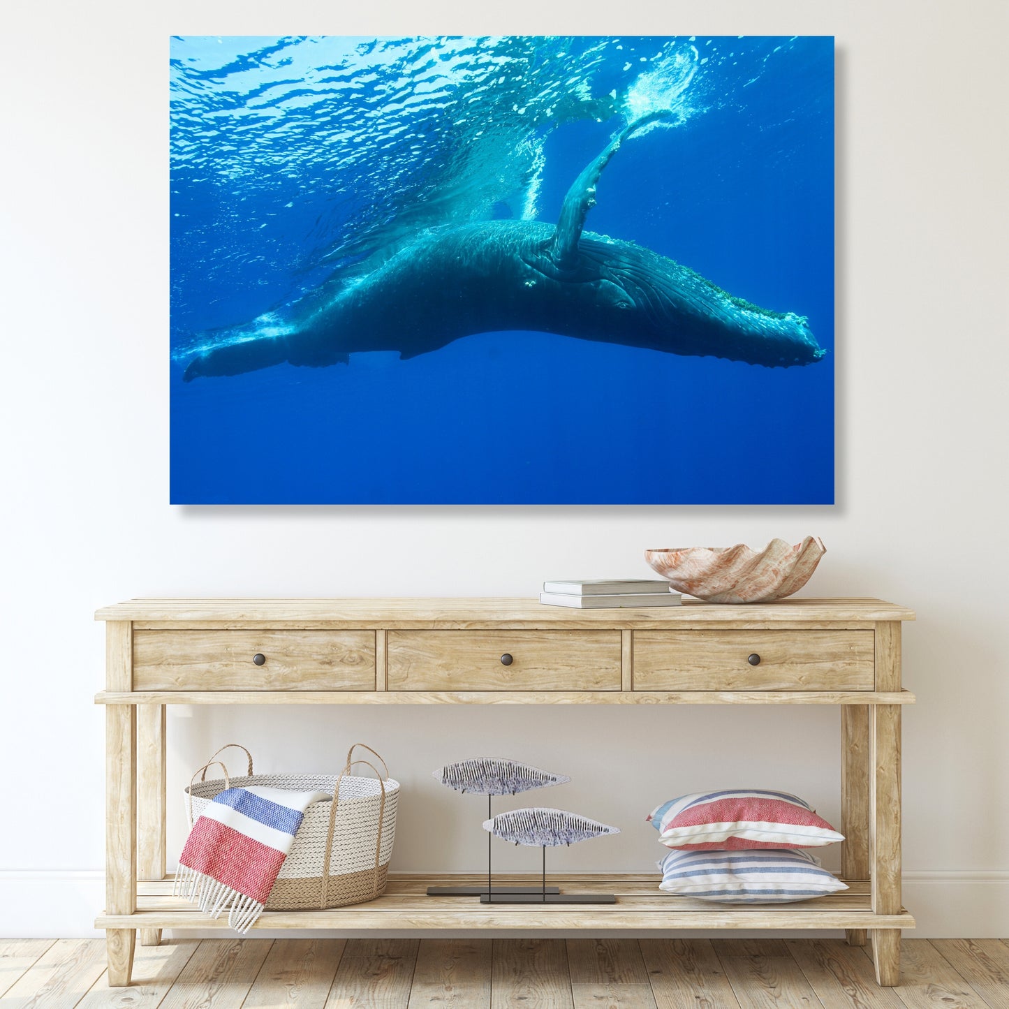 Humpback Whale Wall Art Canvas Print
