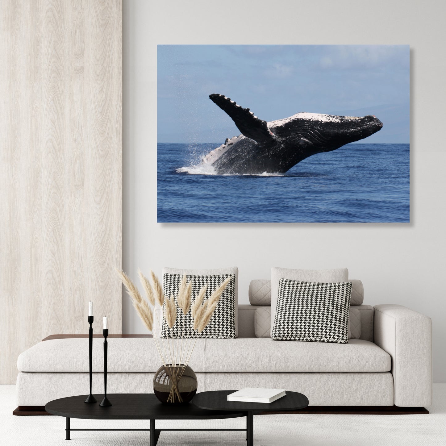Humpback Breach Wall Art Canvas Print