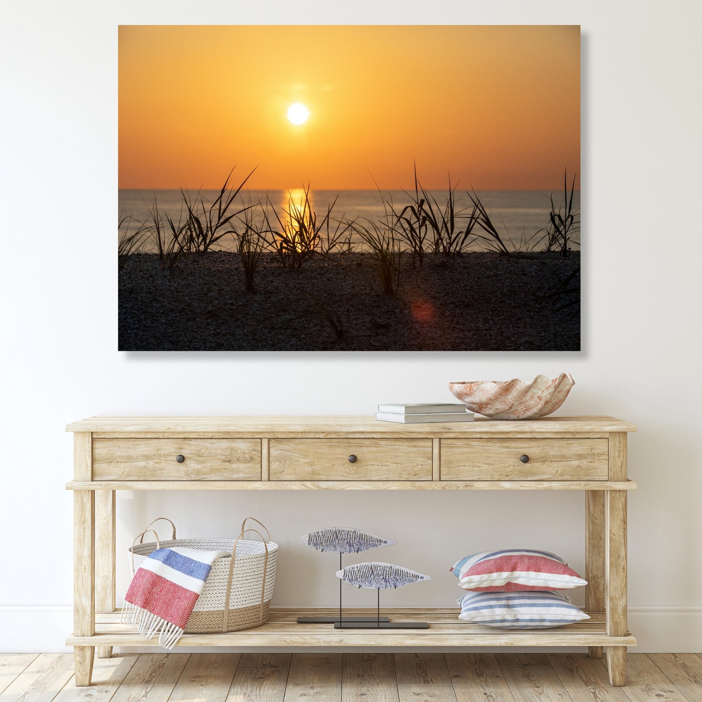 Coastal Sunset Wall Art Canvas Print