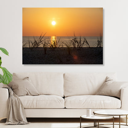 Coastal Sunset Wall Art Canvas Print