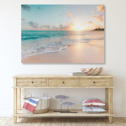 Beach Sunrise Wall Art Canvas Print