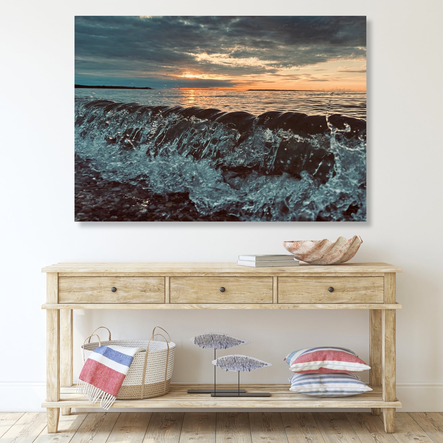 Crystal Waves Wall Art Canvas Print