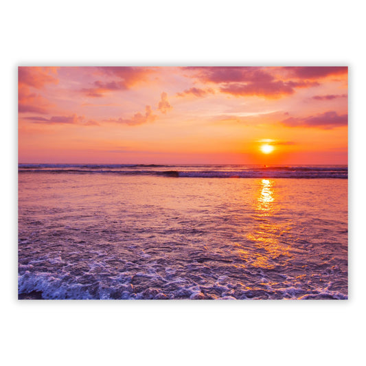 Sunset Ocean Wall Art Canvas Print