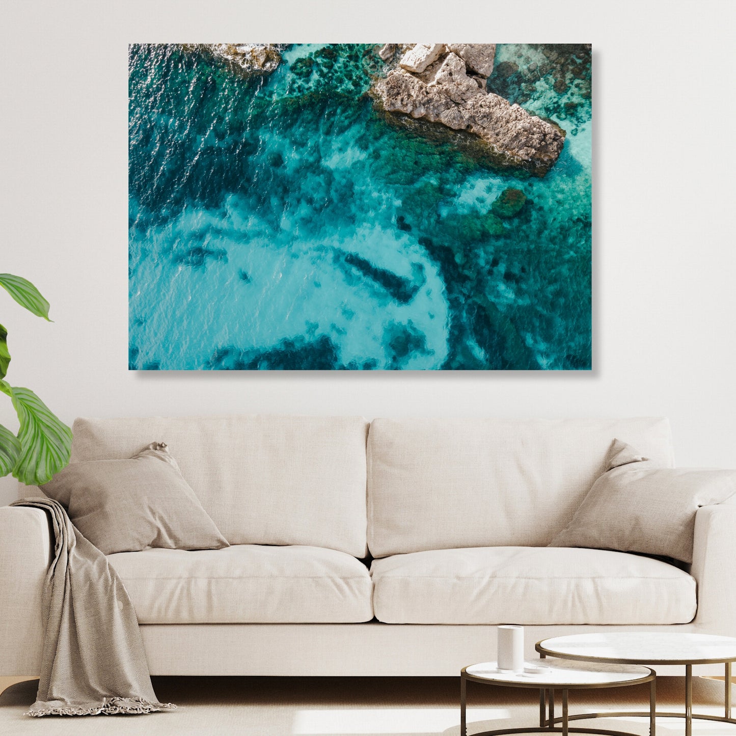 Aerial Love Wall Art Canvas Print