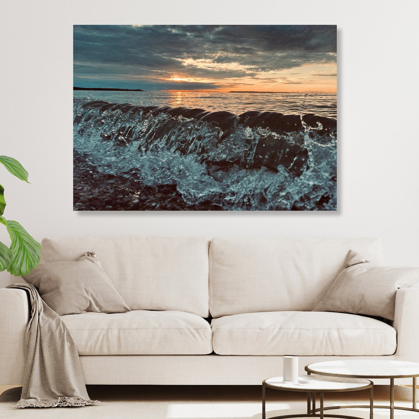 Crystal Waves Wall Art Canvas Print