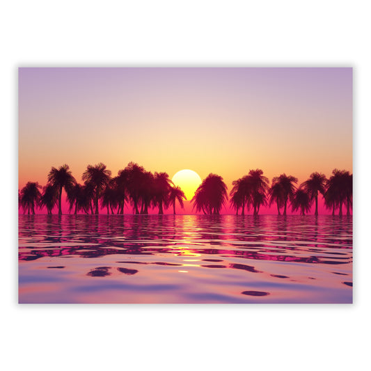 Sunlit Palms Wall Art Canvas Print