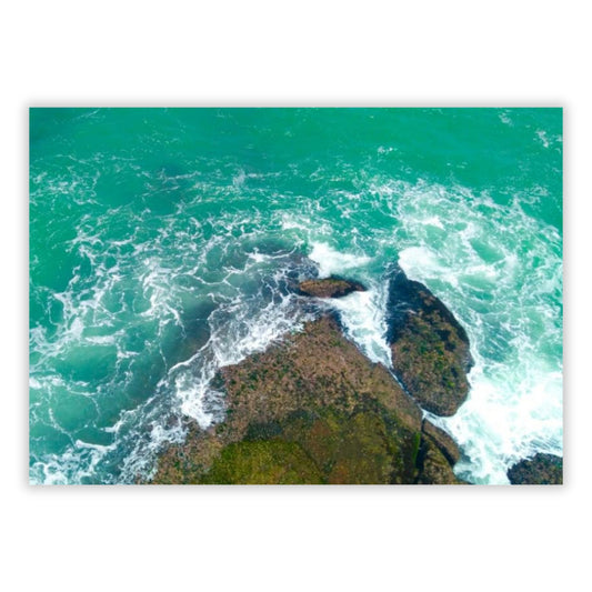 Crashing Rocks Wall Art Canvas Print