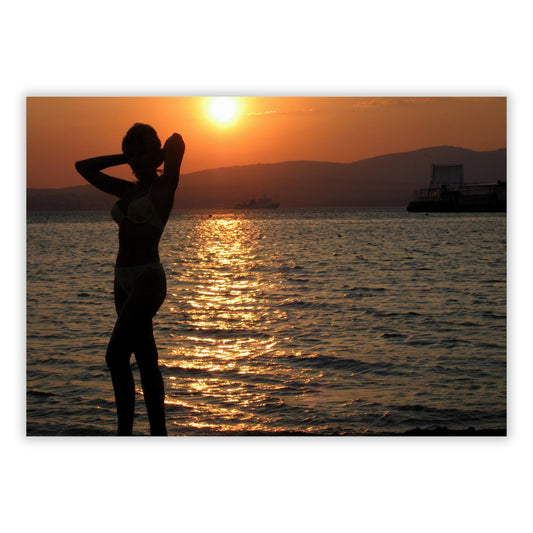 Sunset Silhouette Wall Art Canvas Print