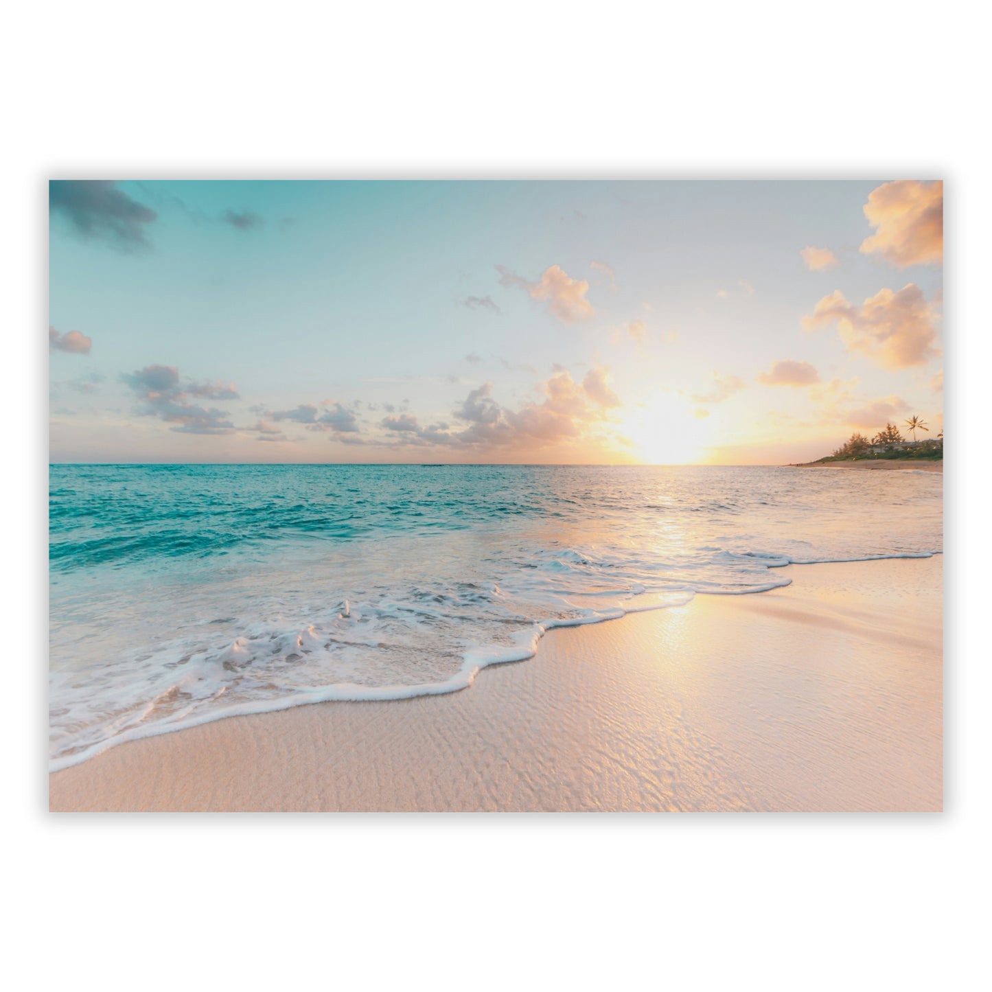 Beach Sunrise Wall Art Canvas Print