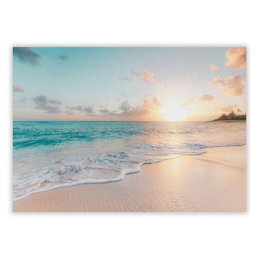 Beach Sunrise Wall Art Canvas Print