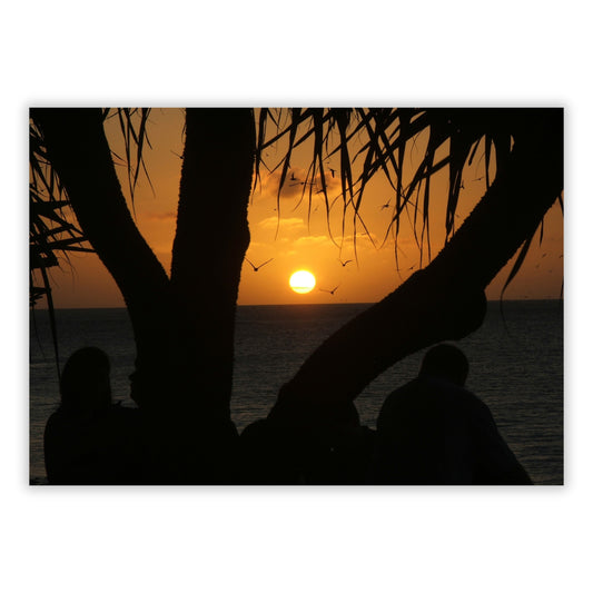 Sunset Pandanus Wall Art Canvas Print