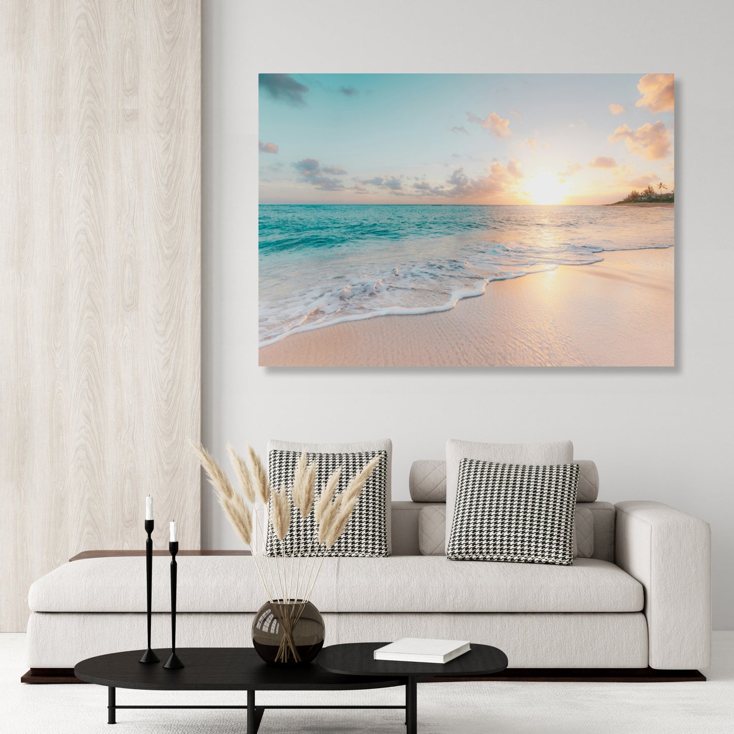 Beach Sunrise Wall Art Canvas Print