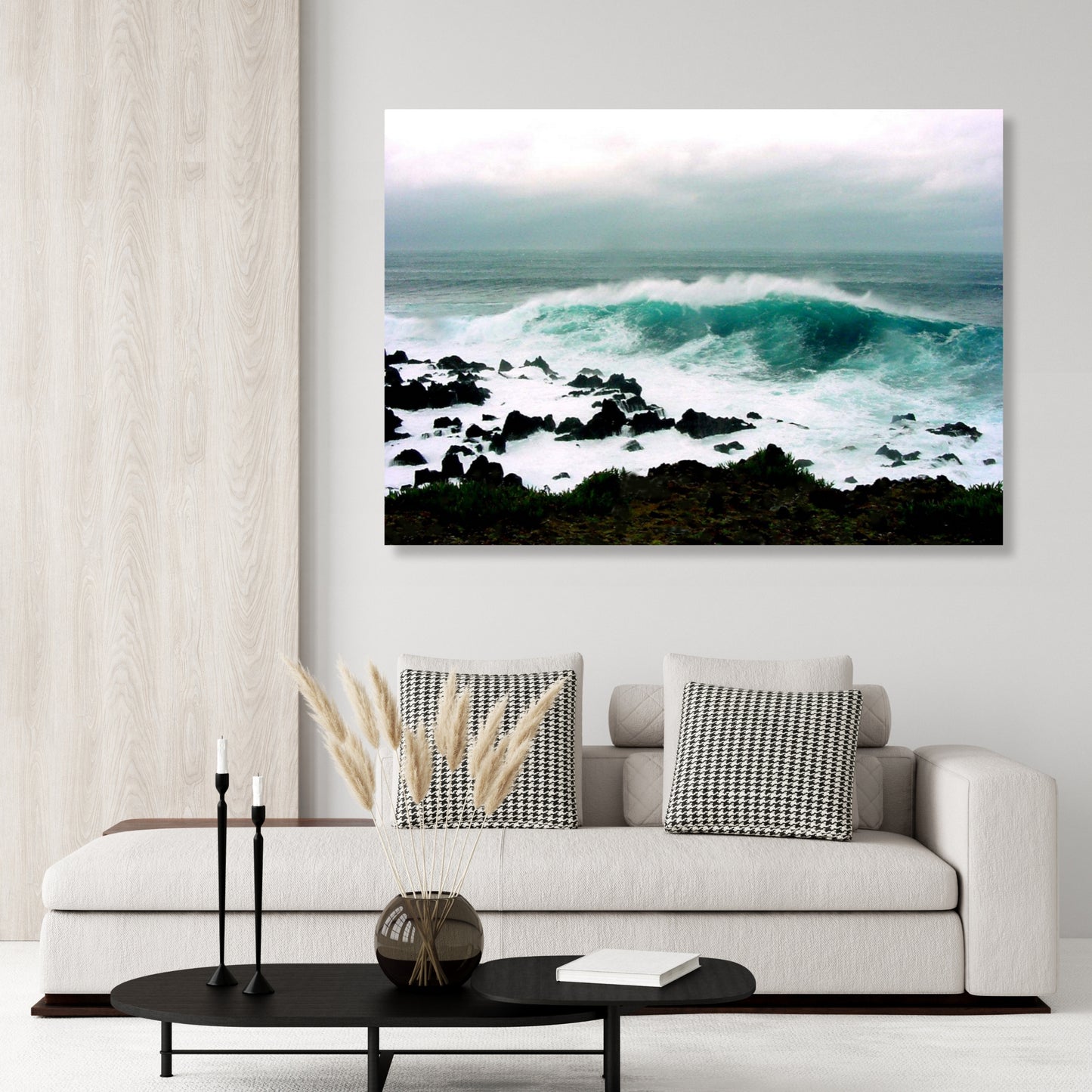 Stormy Sea Wall Art Canvas Print