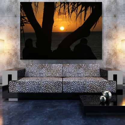 Sunset Pandanus Wall Art Canvas Print