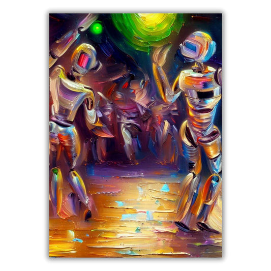 Cyborg Disco Wall Art Canvas Print