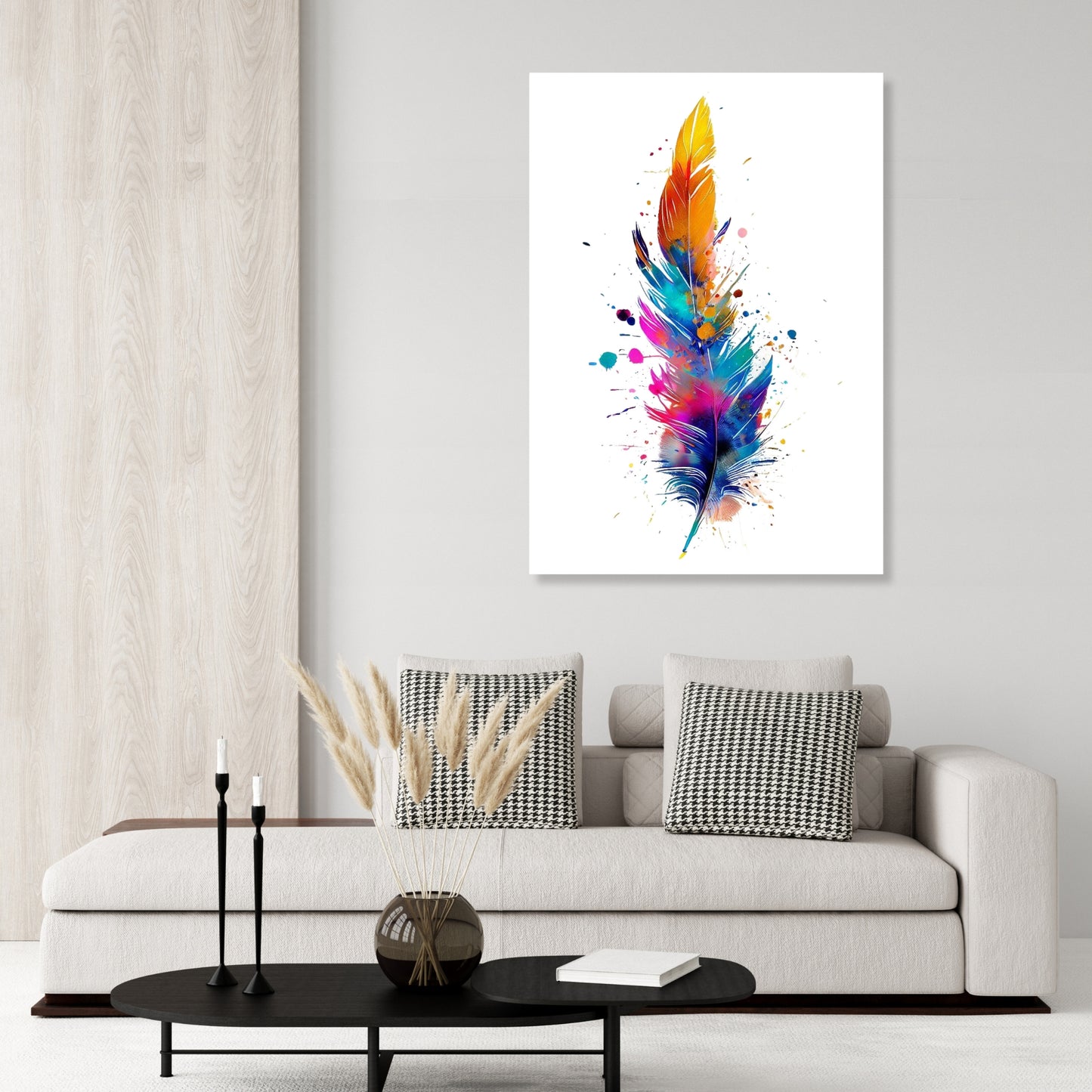 Feather Flight Wall Art Canvas Print
