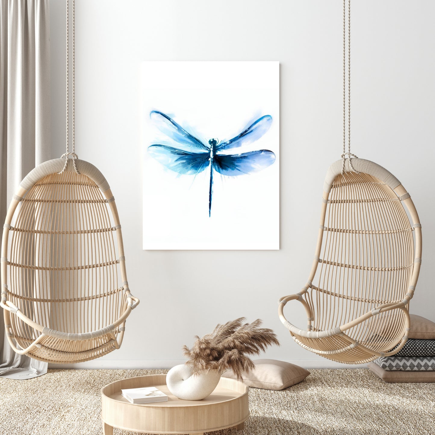 Hamptons Dragonfly Wall Art Canvas Print