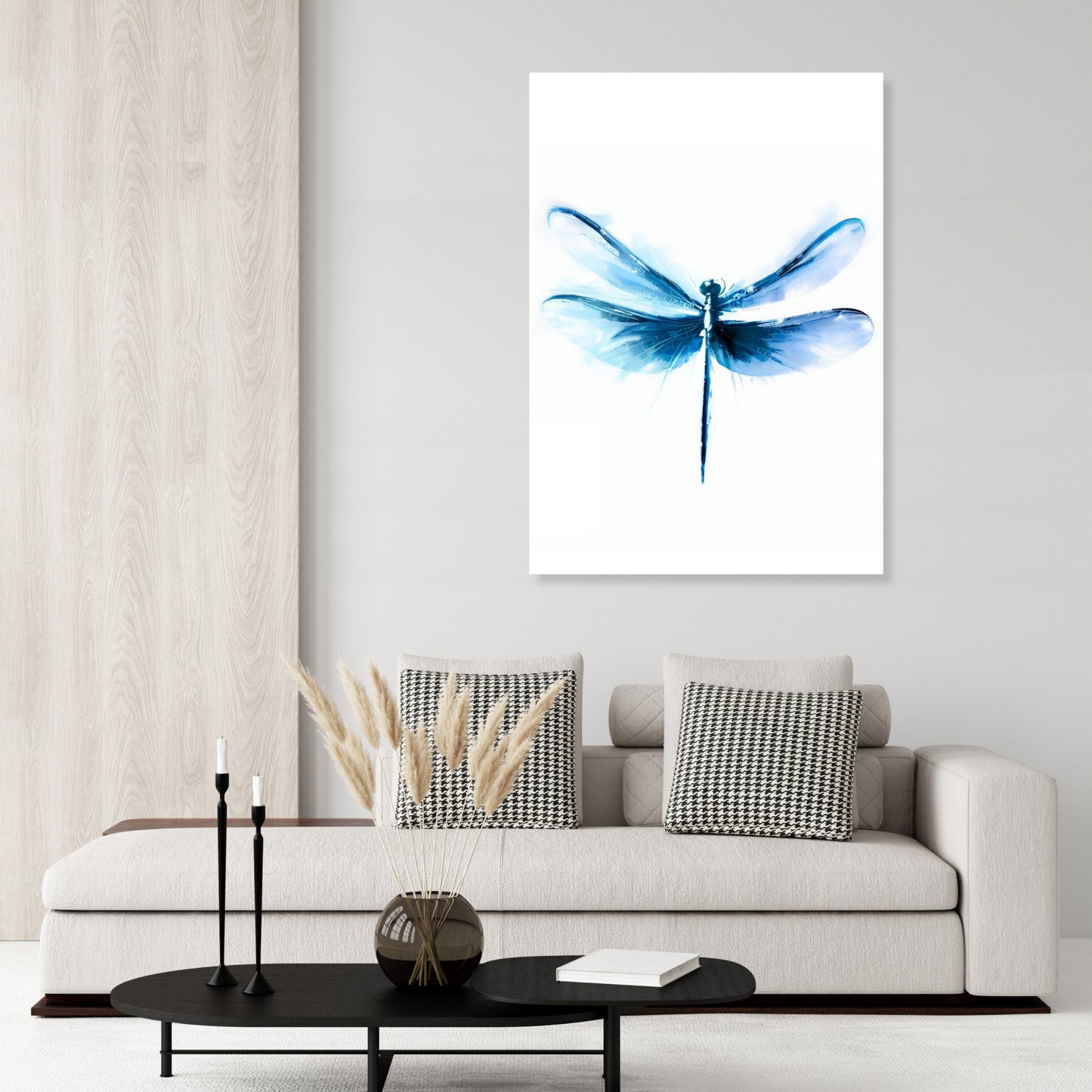 Hamptons Dragonfly Wall Art Canvas Print