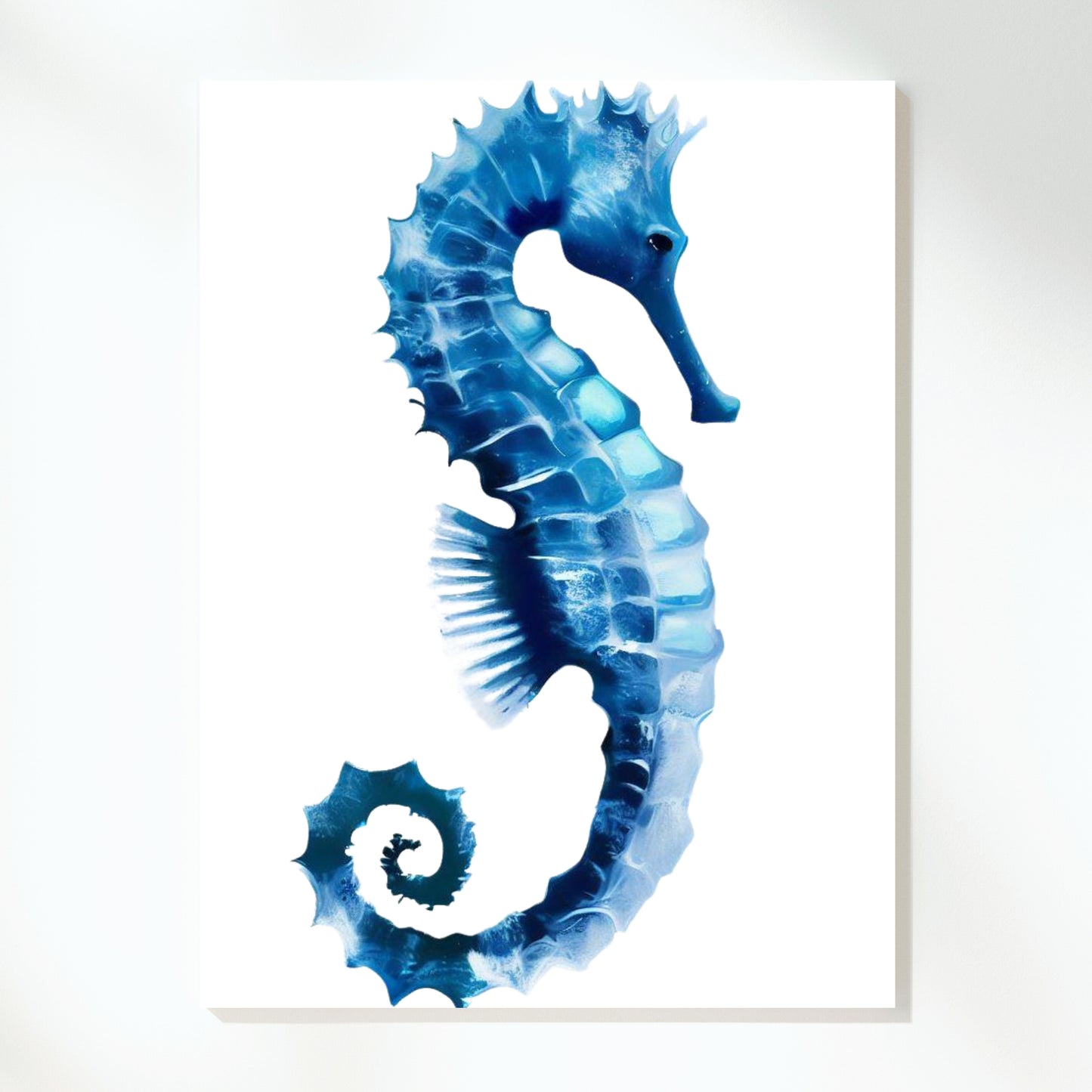 Hamptons Seahorse Serenade Wall Art Canvas Print