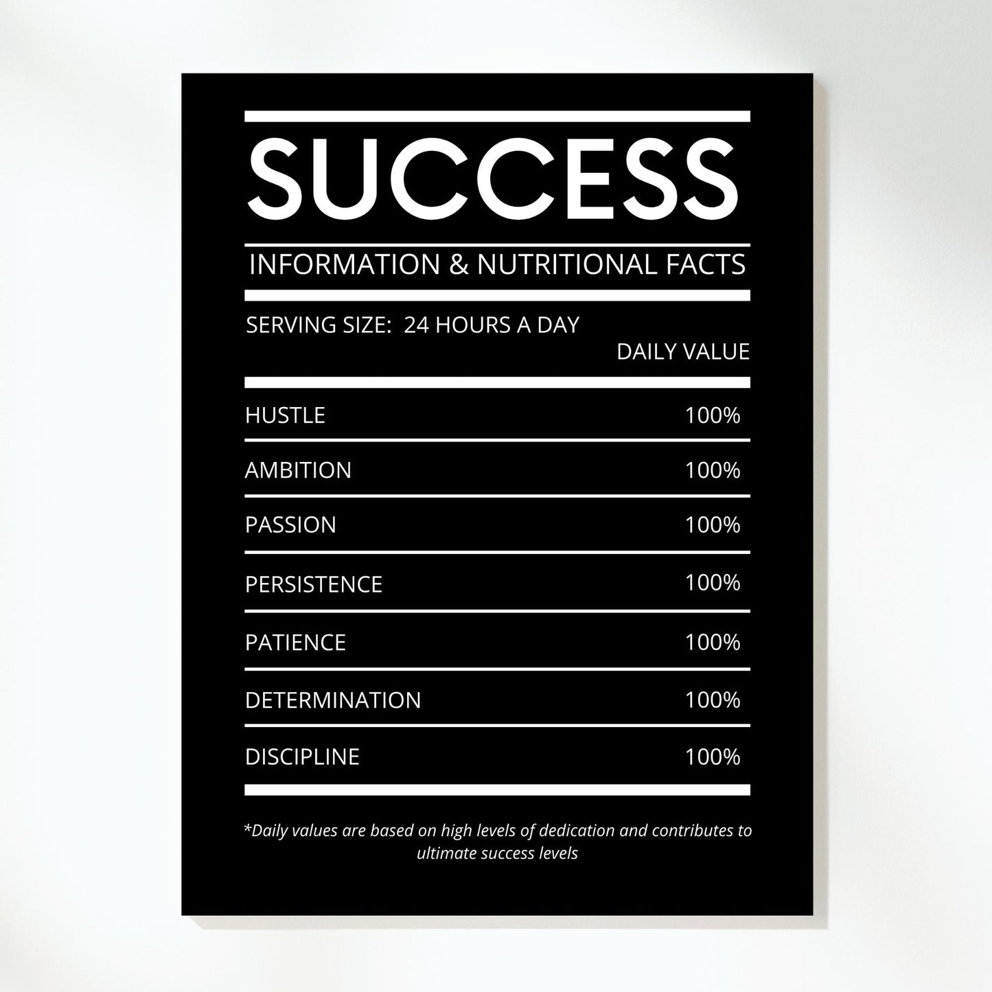 Success Daily Dose Wall Art Canvas Print