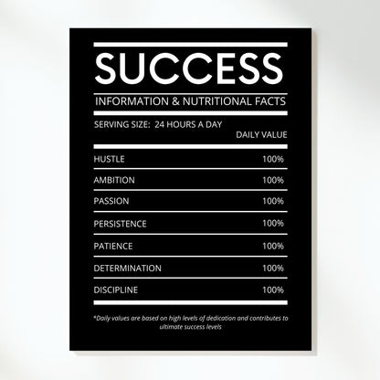 Success Daily Dose Wall Art Canvas Print
