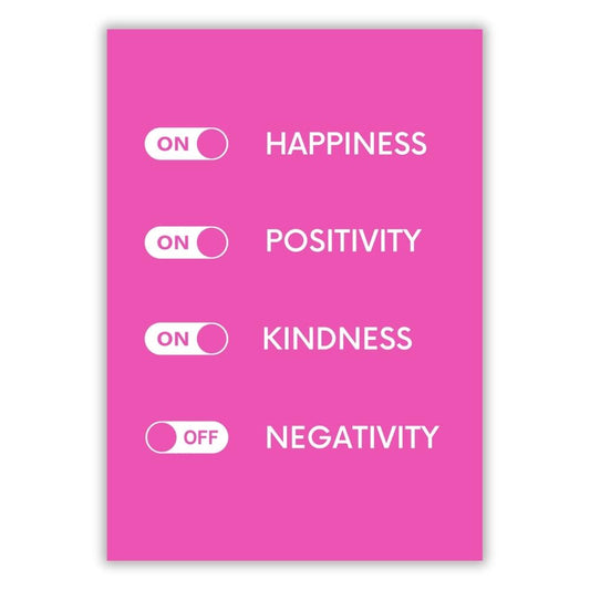 Happiness Pink Glow Wall Art Canvas Print