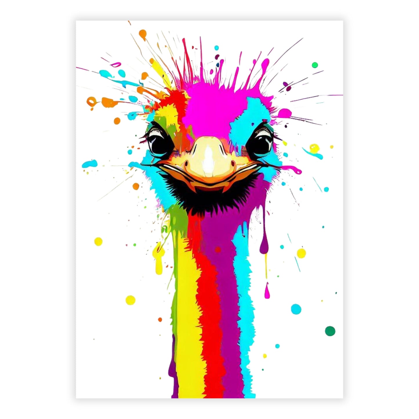Ollie Ostrich Wall Art Canvas Print