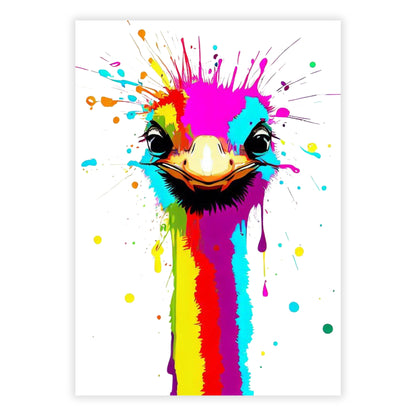 Ollie Ostrich Wall Art Canvas Print