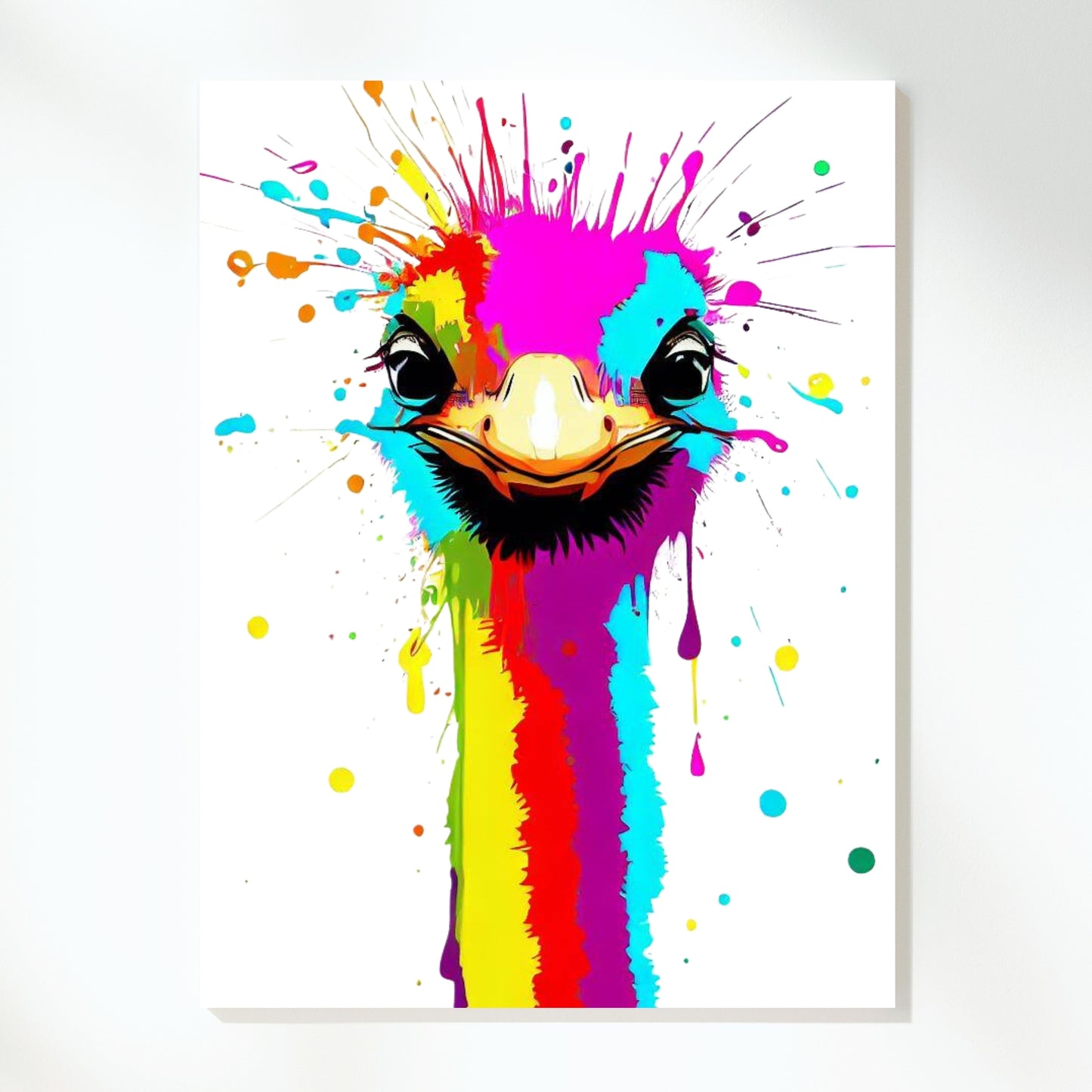 Ollie Ostrich Wall Art Canvas Print
