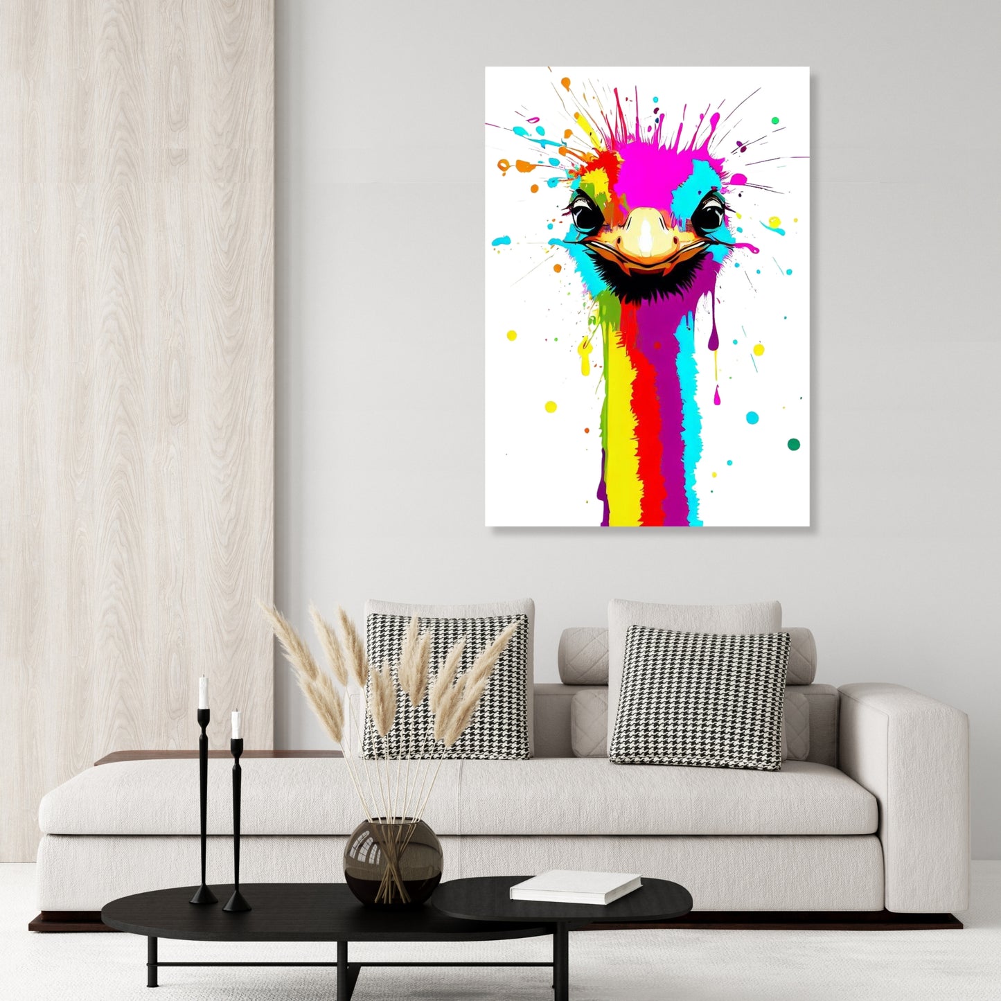 Ollie Ostrich Wall Art Canvas Print