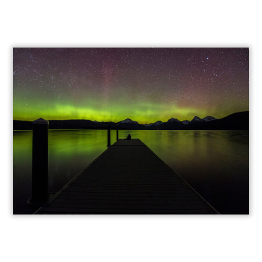 Aurora On The Lake Wall Art Canvas Print