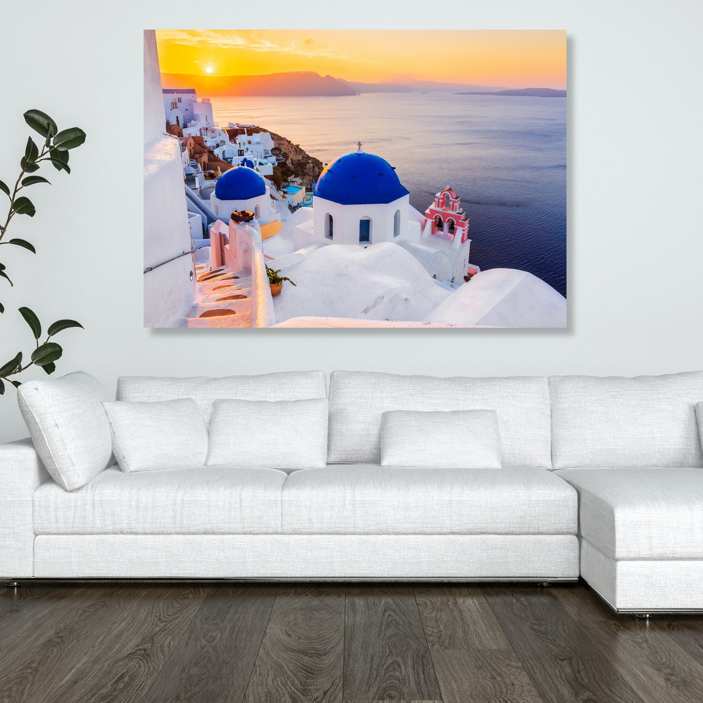 A Greek Sunset Wall Art Canvas Print