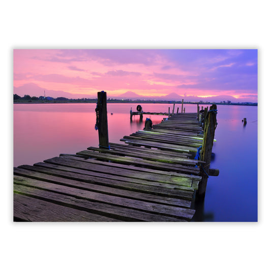 Sunset Jetty Wall Art Canvas Print