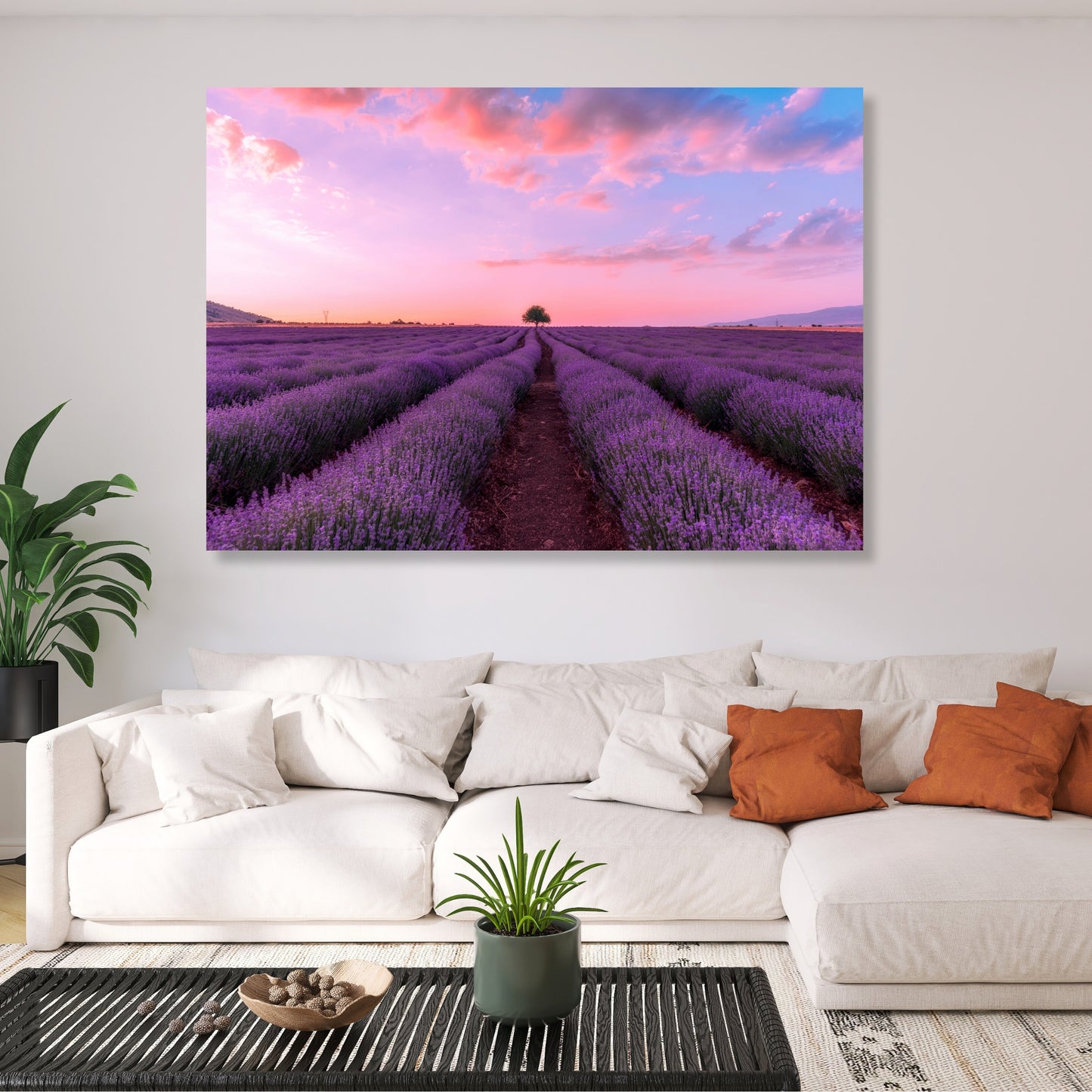 Lavender Fields Wall Art Canvas Print
