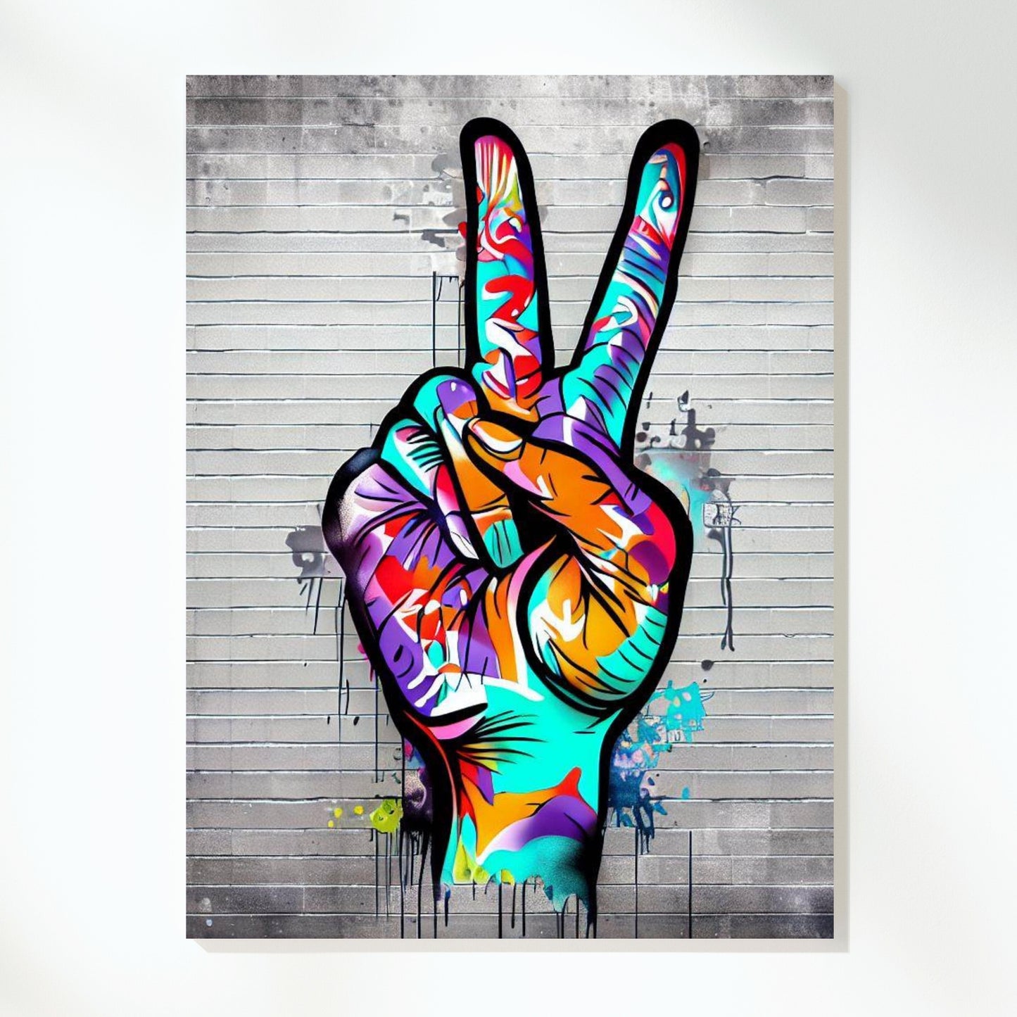 Peace Graffiti Wall Art Canvas Print