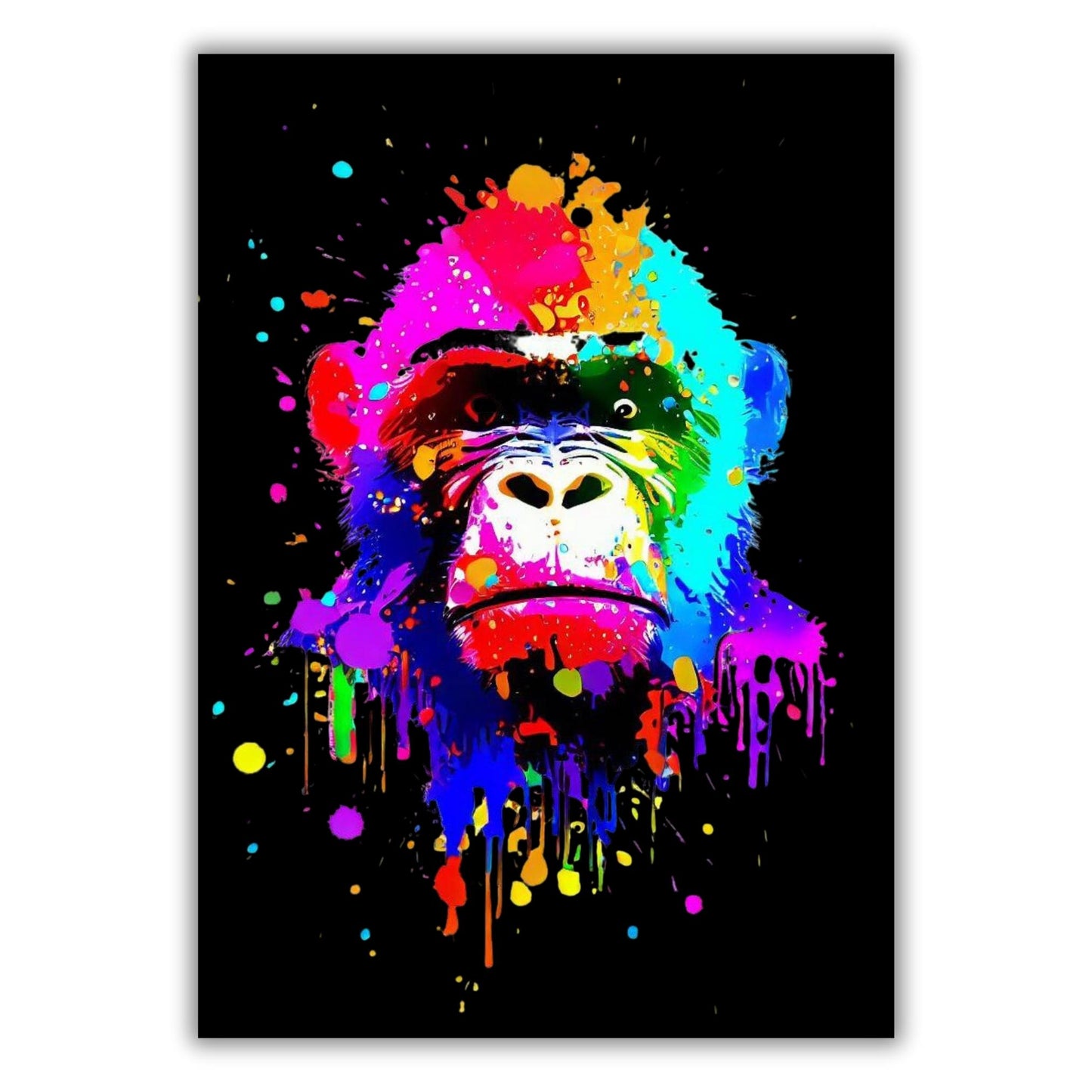 Gorilla (Midnight) Wall Art Canvas Print