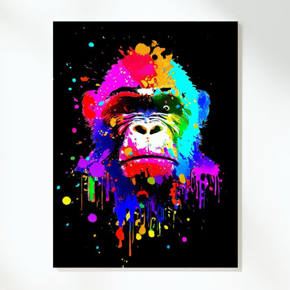 Gorilla (Midnight) Wall Art Canvas Print