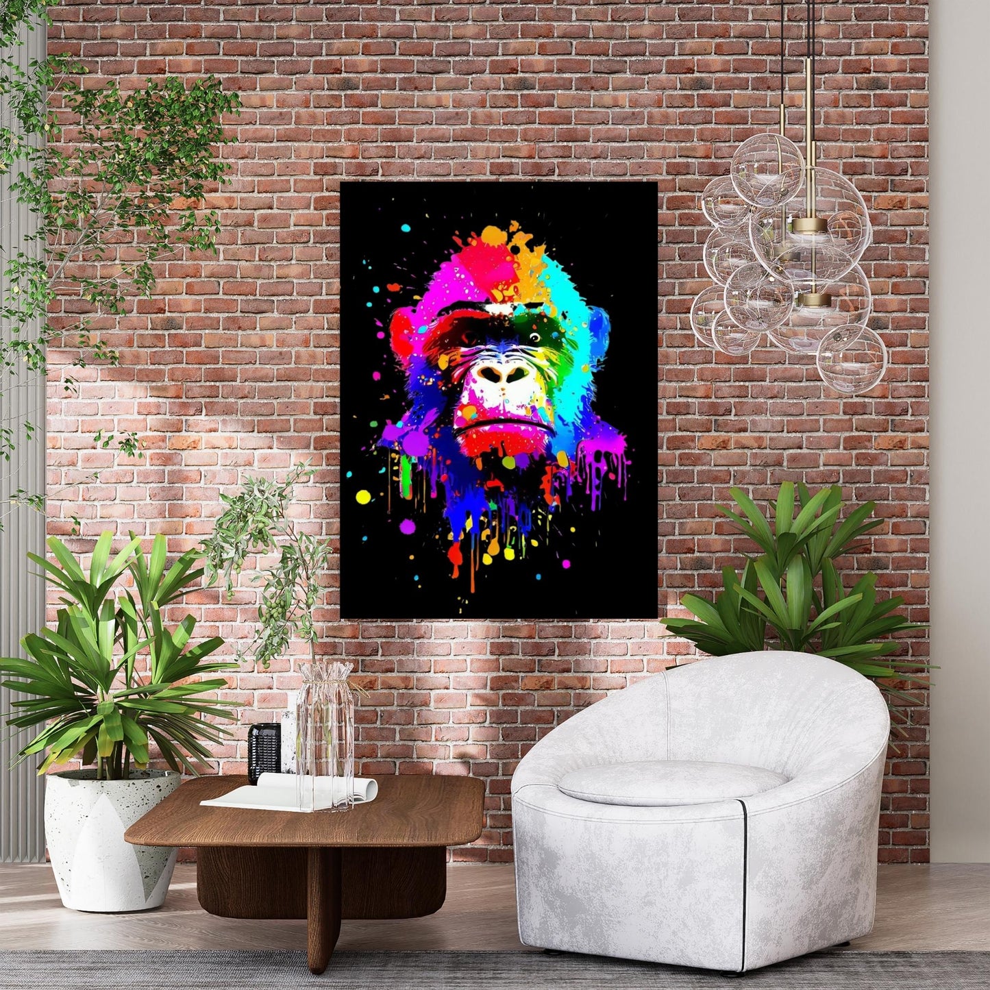 Gorilla (Midnight) Wall Art Canvas Print