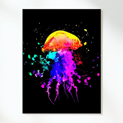Jellyfish (Midnight) Wall Art Canvas Print