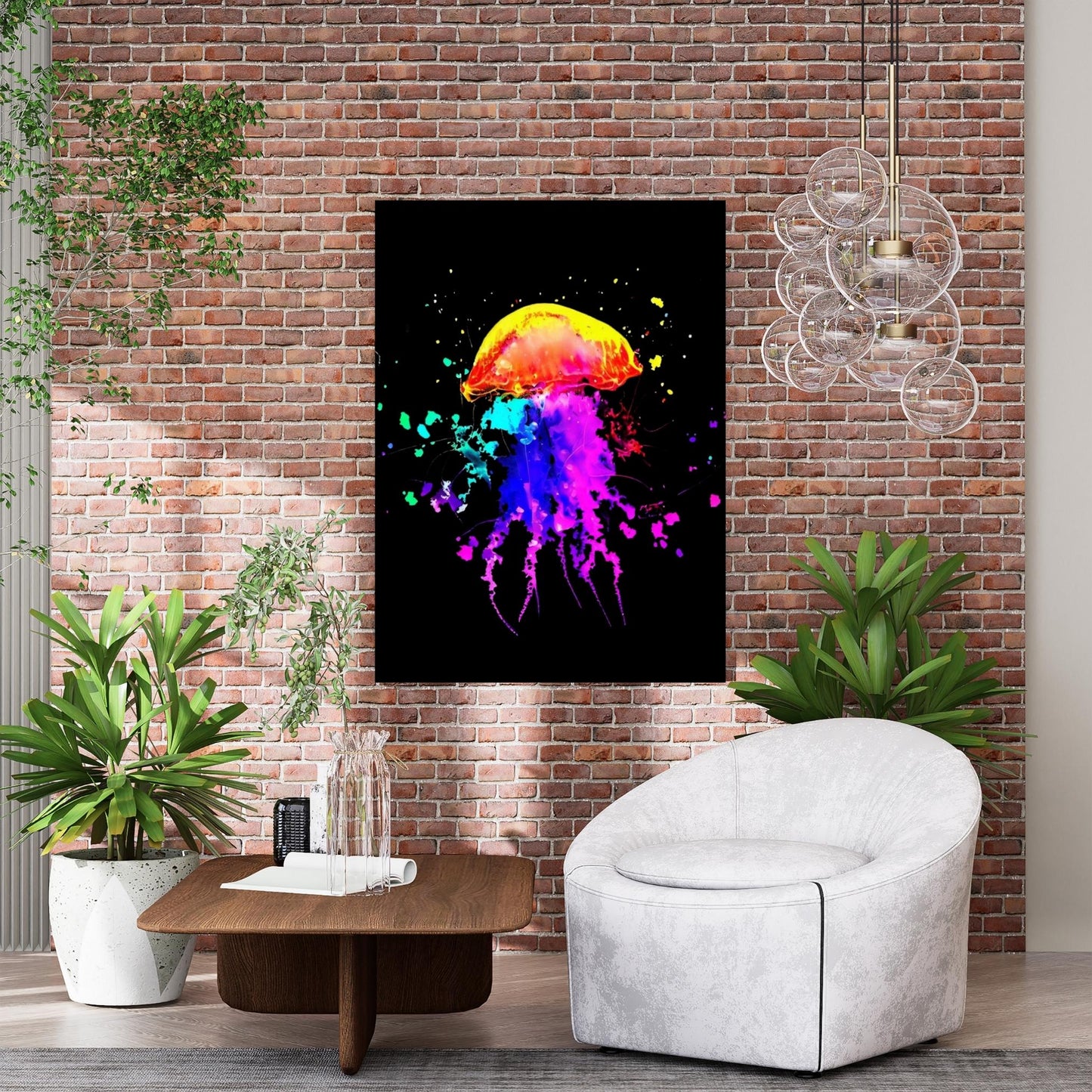 Jellyfish (Midnight) Wall Art Canvas Print
